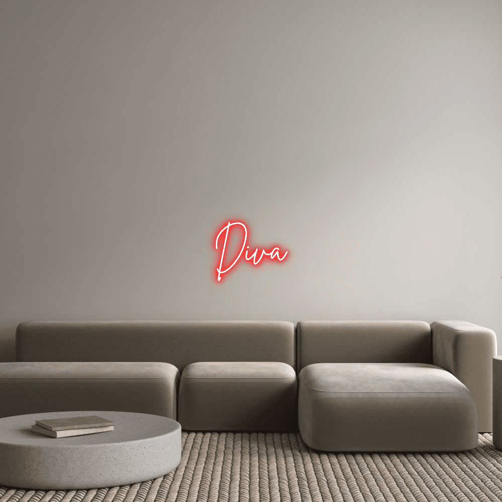 Custom Neon Sign Online Editor Diva - Planet Neon
