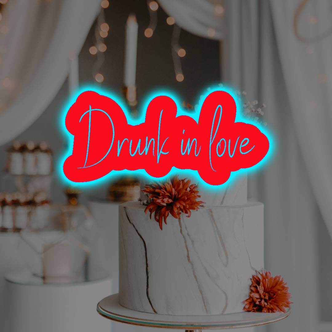 Drunk In Love Backlit LED Neon Sign - Planet Neon