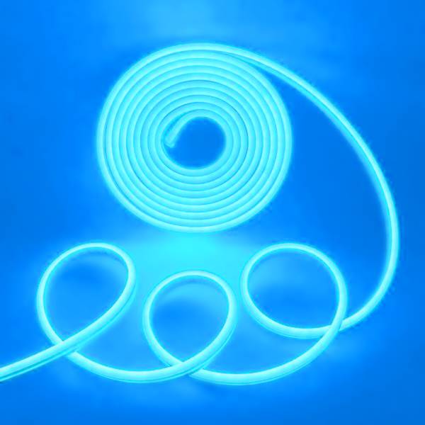 I LumoS 6x12mm CYAN Flexible IP65 Dimmable LED Neon Strip Light 12V 9W/m - Planet Neon