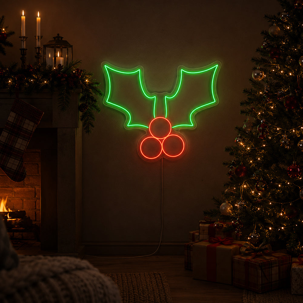 Signo de neón liderado por morterocleto navideño - Hecho en Londres Decoration Neon Signs