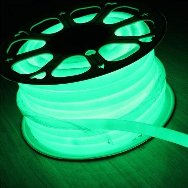 I LumoS 16mm GREEN Flexible IP65 Dimmable 360 Degree LED Neon Strip Light 12V DC 9W/m - Planet Neon