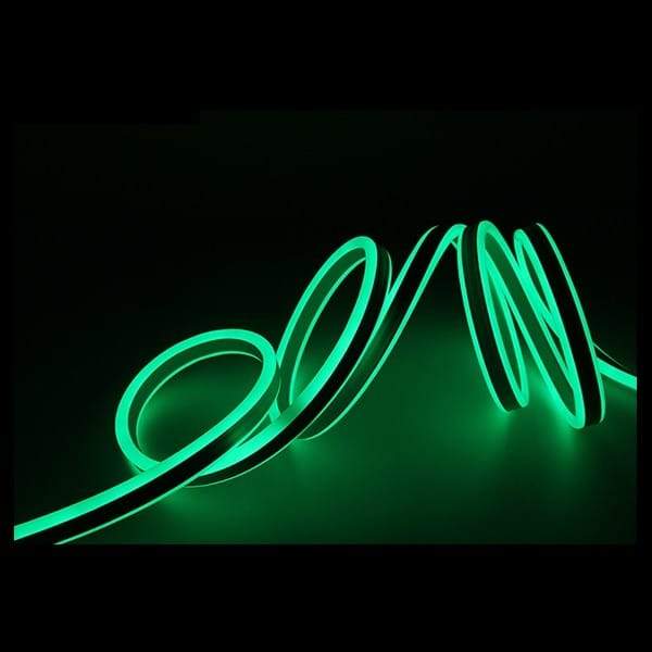 I LumoS 8x16mm GRØNN Fleksibel IP65 Dimbar Dobbeltsidig LED Neon Strip Light 12V DC 9W/m - Planet Neon
