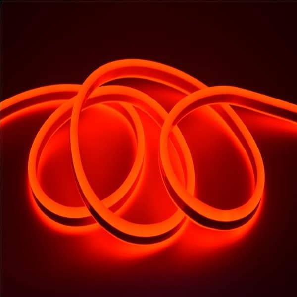 I LumoS 8x16mm RØD Fleksibel IP65 Dimbar Dobbeltsidig LED Neon Strip Light 12V DC 9W/m - Planet Neon